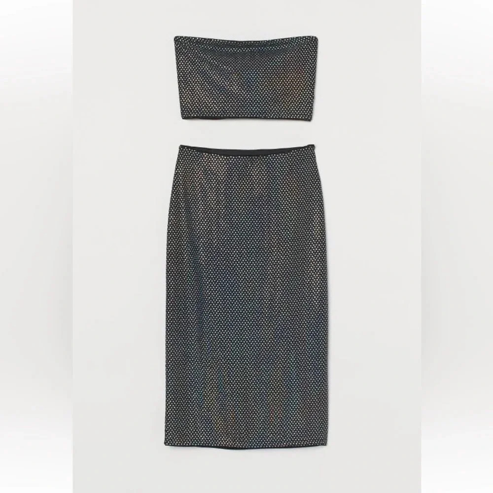 H&M Sparkle Tube Skirt Set size xs - Picture 1 of 8
